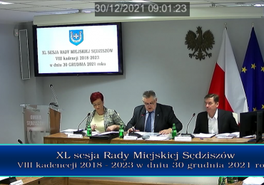 Nagranie sesji Rady Miejskiej Sędziszów - XL/2021