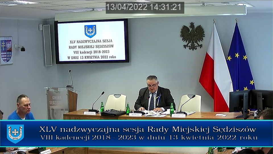 Nagranie sesji Rady Miejskiej Sędziszów - XLV/2022