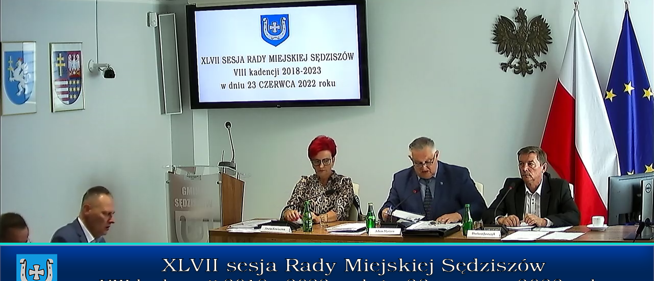 Nagranie sesji Rady Miejskiej Sędziszów - XLVII/2022