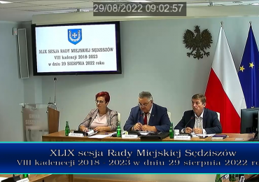 Nagranie sesji Rady Miejskiej Sędziszów - XLIX/2022