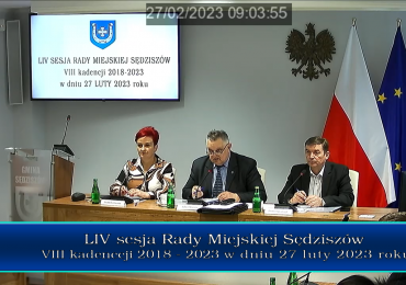 Nagranie sesji Rady Miejskiej Sędziszów - LIV/2023
