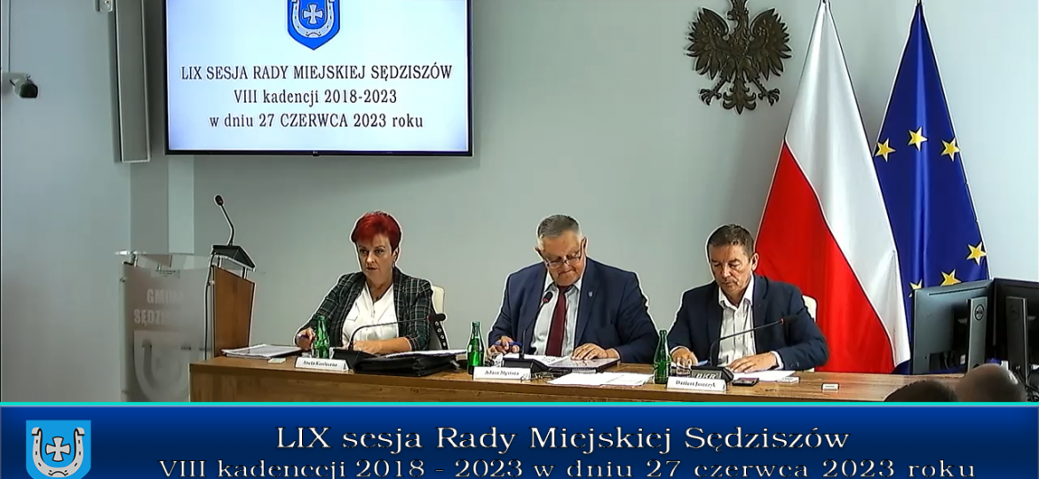 Nagranie sesji Rady Miejskiej Sędziszów - LIX/2023