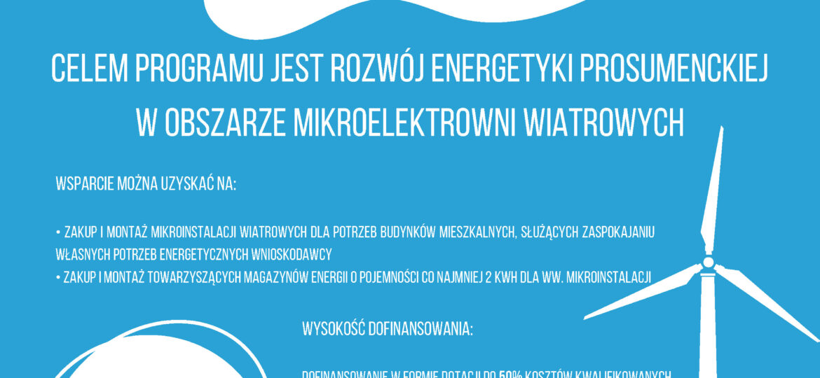 Program "Moja elektrownia wiatrowa"