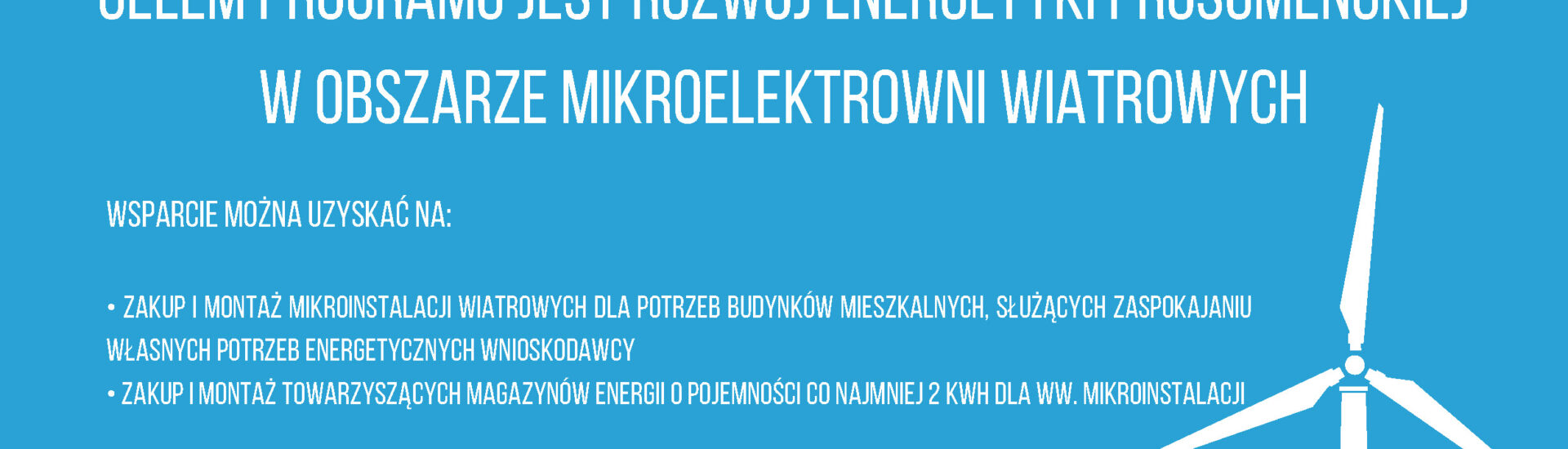 Program "Moja elektrownia wiatrowa"