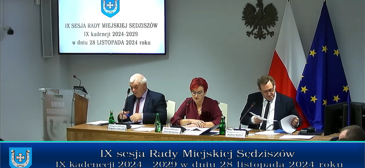 Nagranie sesji Rady Miejskiej Sędziszów - IX/2024