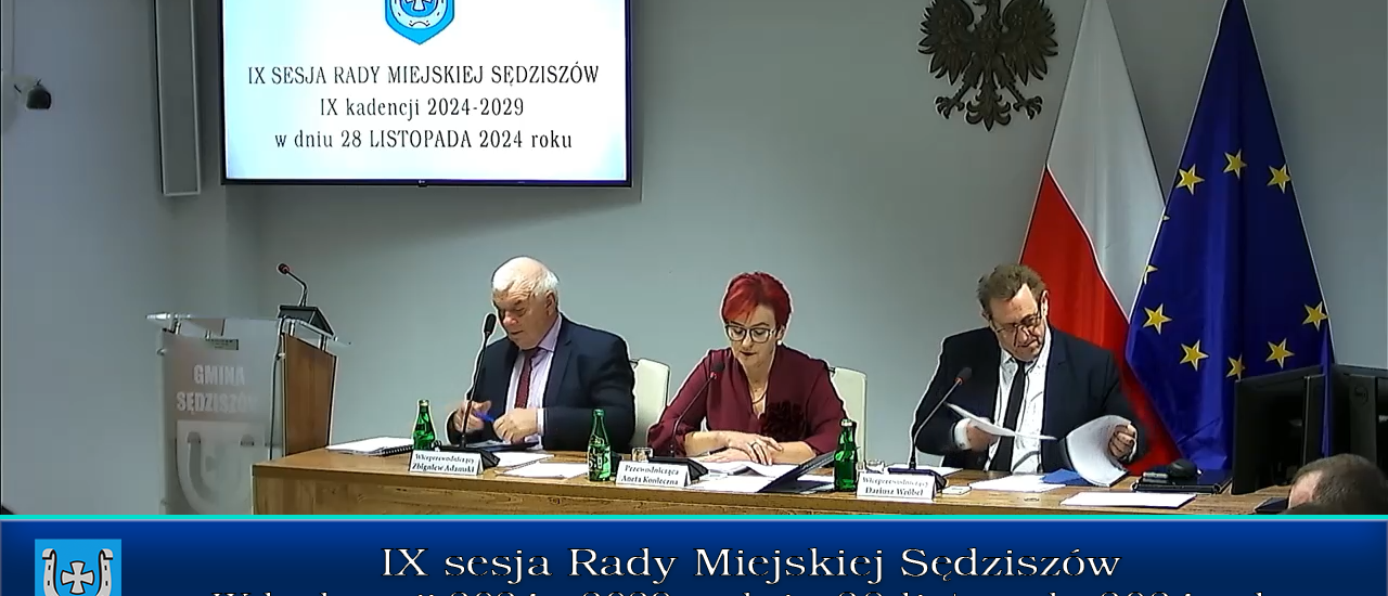 Nagranie sesji Rady Miejskiej Sędziszów - IX/2024