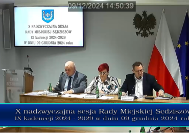 Nagranie sesji Rady Miejskiej Sędziszów - X/2024