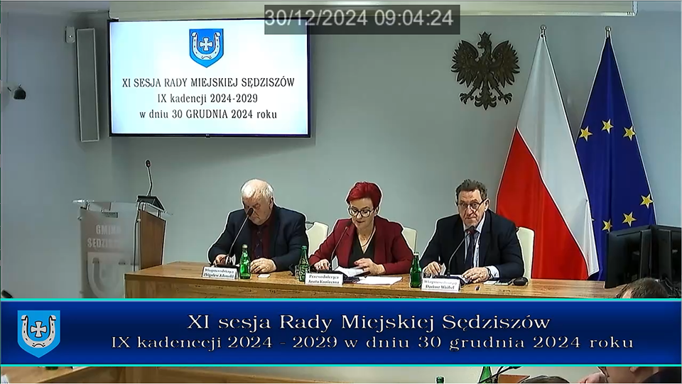 Nagranie sesji Rady Miejskiej Sędziszów – XI/2024