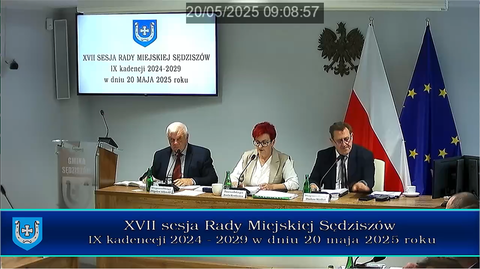 Nagranie sesji Rady Miejskiej Sędziszów – XVII/2025