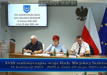 Nagranie nadzwyczajnej sesji Rady Miejskiej Sędziszów - XVIII/2025
