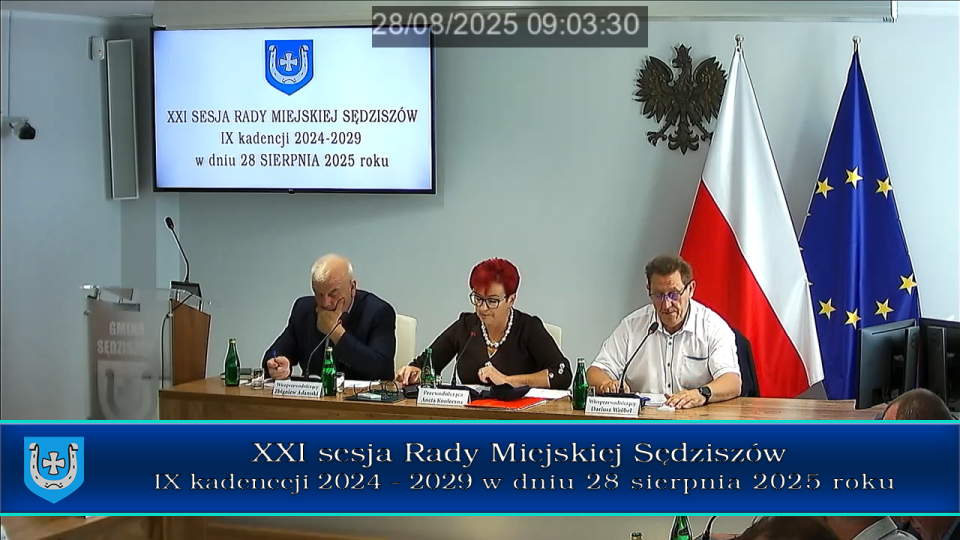 Nagranie sesji Rady Miejskiej Sędziszów – XXI/2025