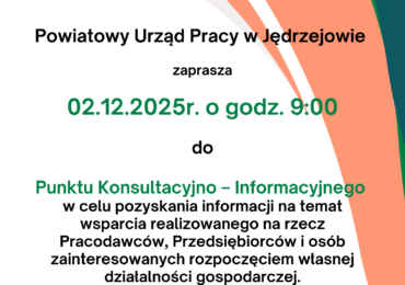 Konsultację prowadzone przez Powiatowy Urząd Pracy w Jędrzejowie