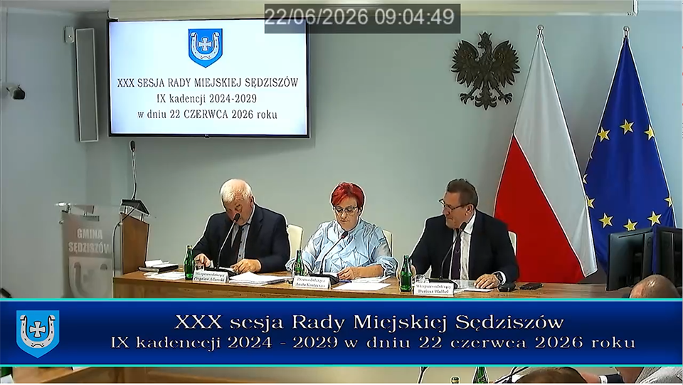 Nagranie sesji Rady Miejskiej Sędziszów - XXX/2026