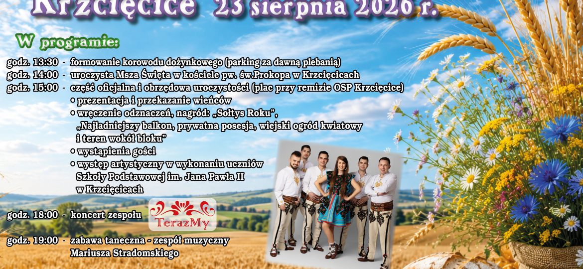 Dożynki Gminne Krzcięcice 2026
