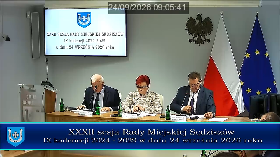 Nagranie sesji Rady Miejskiej Sędziszów - XXXII/2026